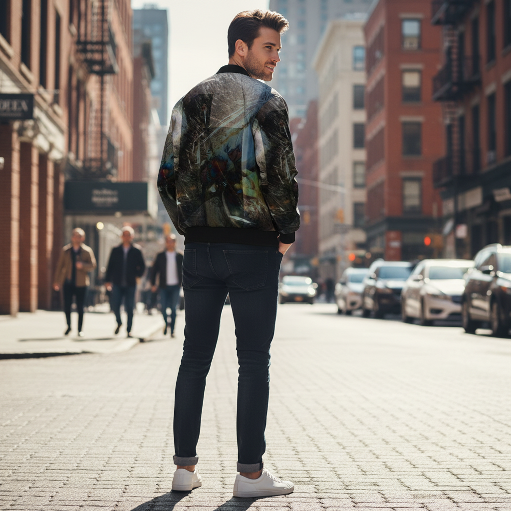 Spirit of Jezebel Men's Reversible Silk Bomber Jacket