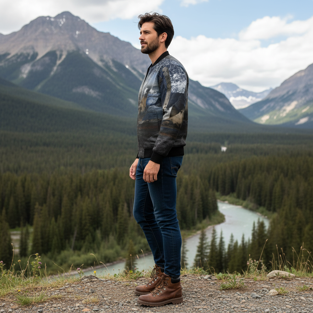 Spirit of Jezebel Men's Reversible Silk Bomber Jacket