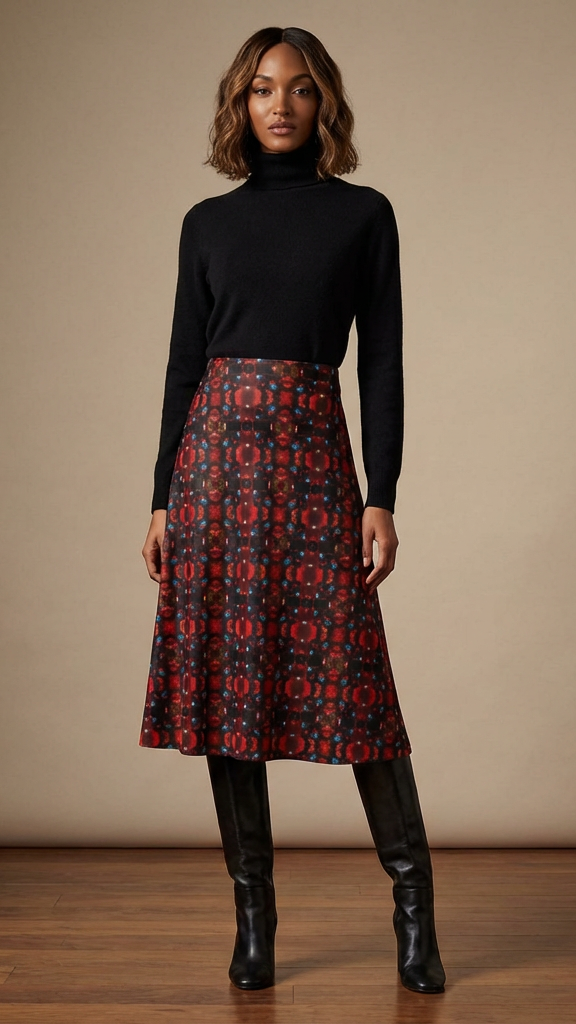 Love's Passion Calf-length Midi Skirt