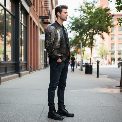 Spirit of Jezebel Men's Reversible Silk Bomber Jacket