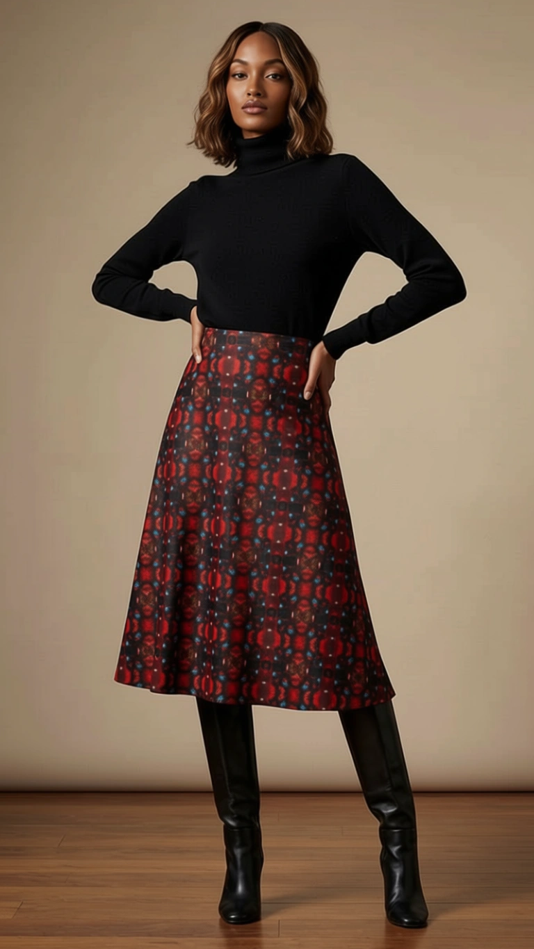 Love's Passion Calf-length Midi Skirt