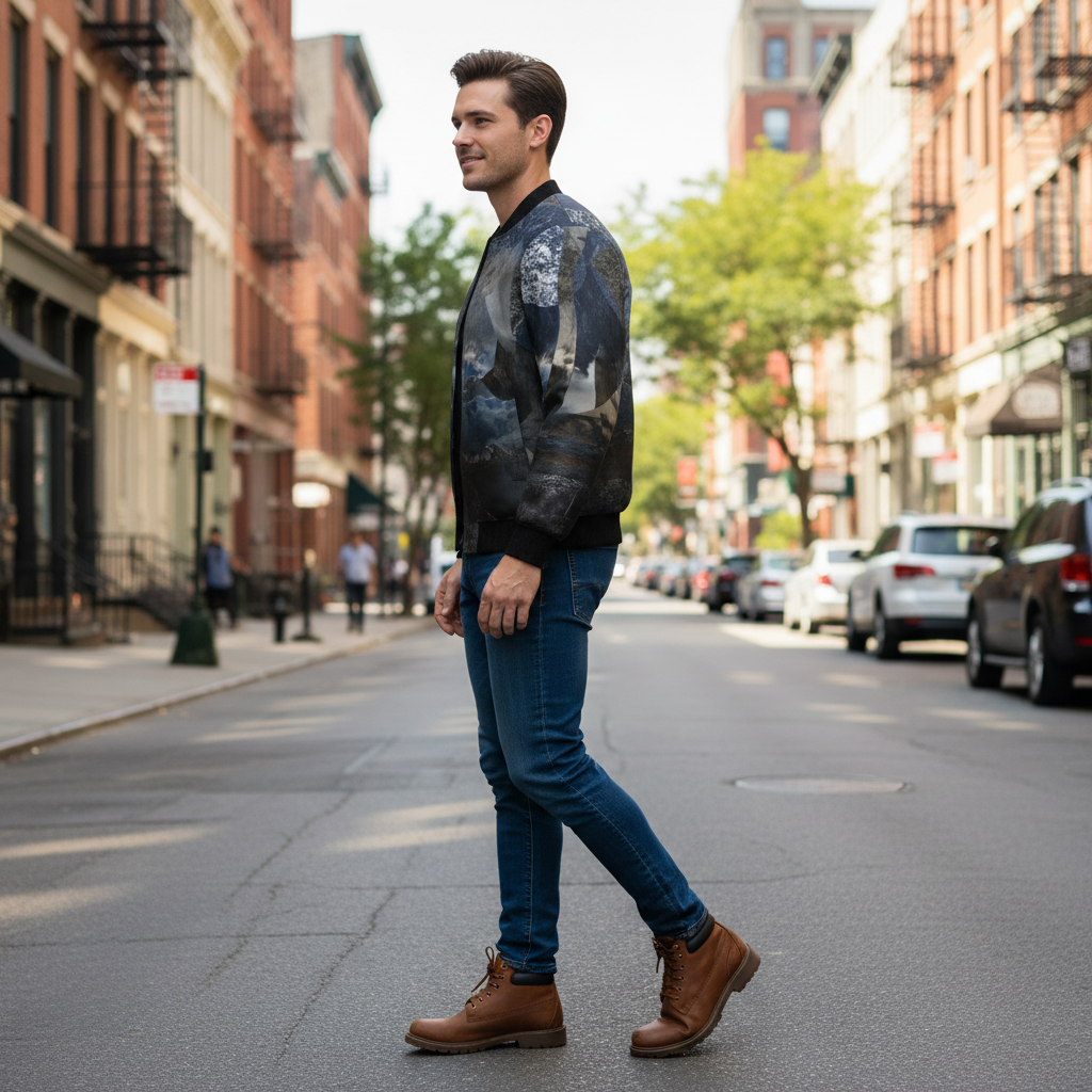 Spirit of Jezebel Men's Reversible Silk Bomber Jacket