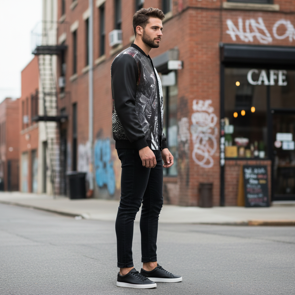 Spirit of Flight 3 Men's Reversible Silk Bomber Jacket