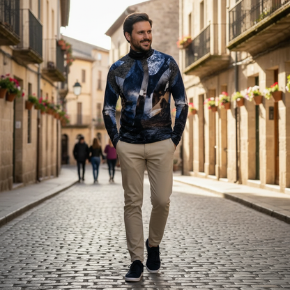 Spirit of Jezebel Mens slim fit roll neck