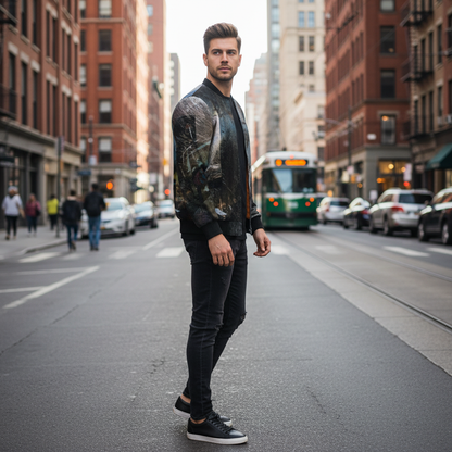 Spirit of Jezebel Men's Reversible Silk Bomber Jacket