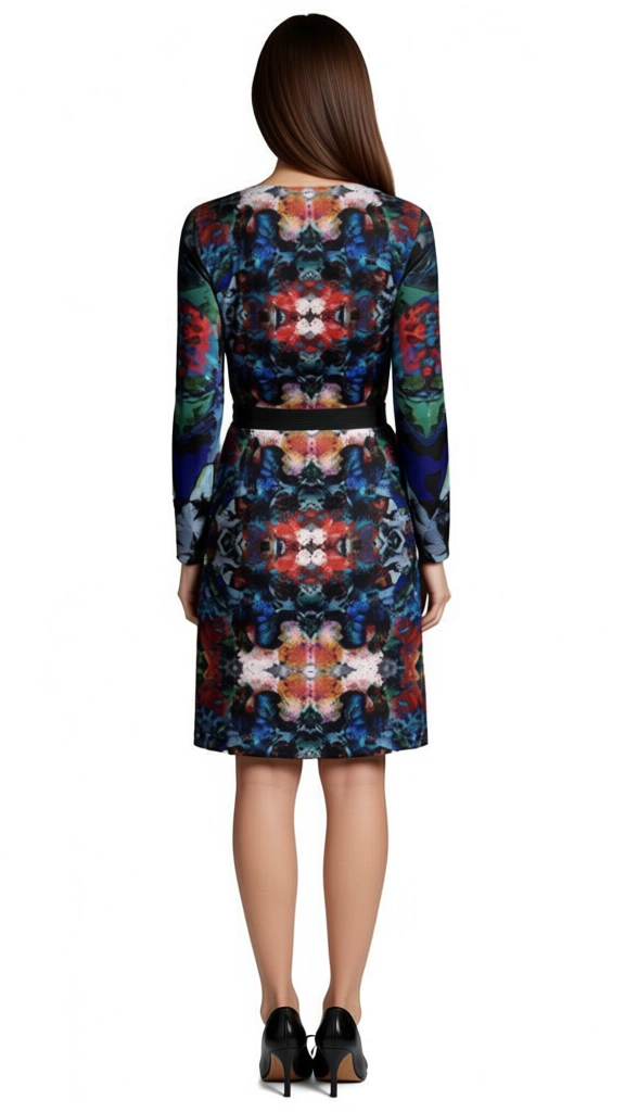 Too Many Flowers 2  Above the knee Wrap Dress