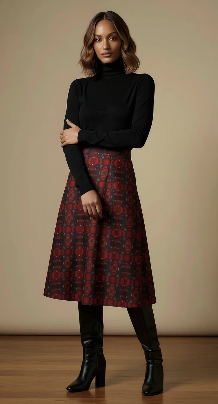 Love's Passion Calf-length Midi Skirt