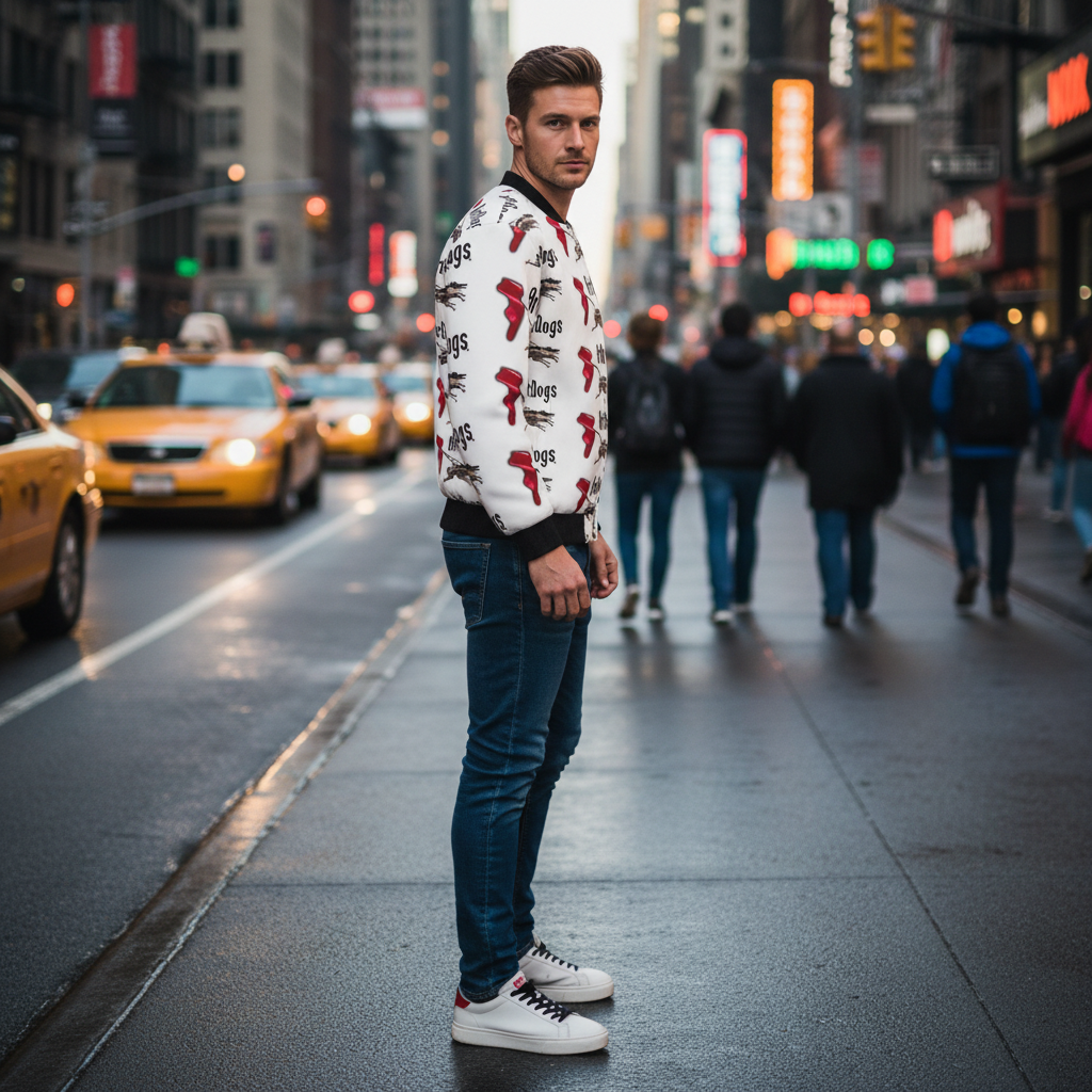 Spirit of Flight 3 Men's Reversible Silk Bomber Jacket