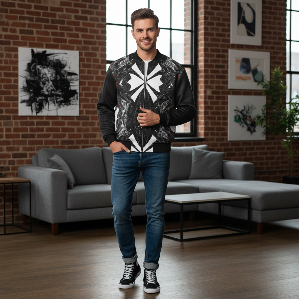 Spirit of Flight 3 Men's Reversible Silk Bomber Jacket