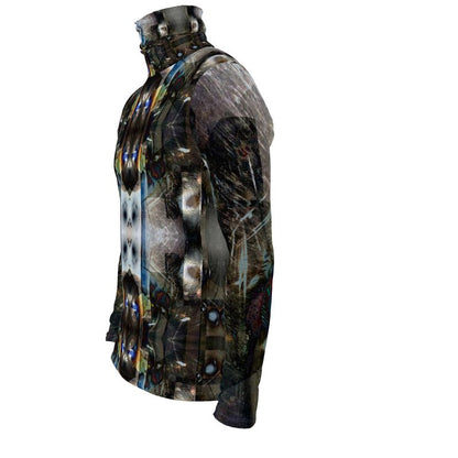 Peacock Feathers Mens slim fit roll neck