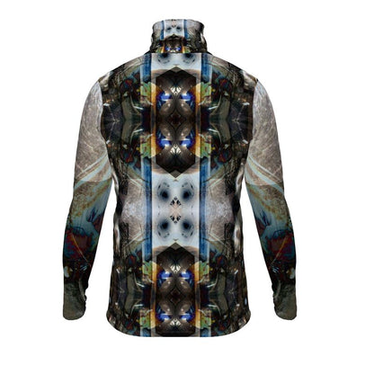 Peacock Feathers Mens slim fit roll neck