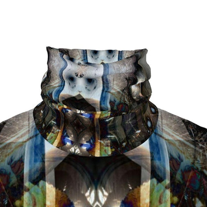 Peacock Feathers Mens slim fit roll neck