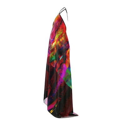 Heaven and Hell/Yin and Yang Halterneck backless dress