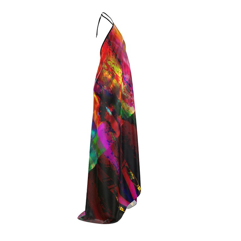 Heaven and Hell/Yin and Yang Halterneck backless dress