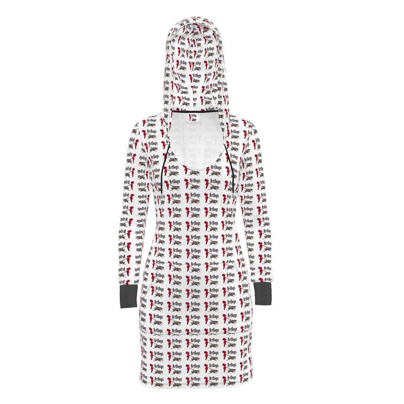 ArtDogs 1 Above the Knee Hoodie Dress