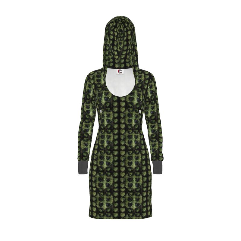 Leaves Above-the-Knee Hoodie Dress