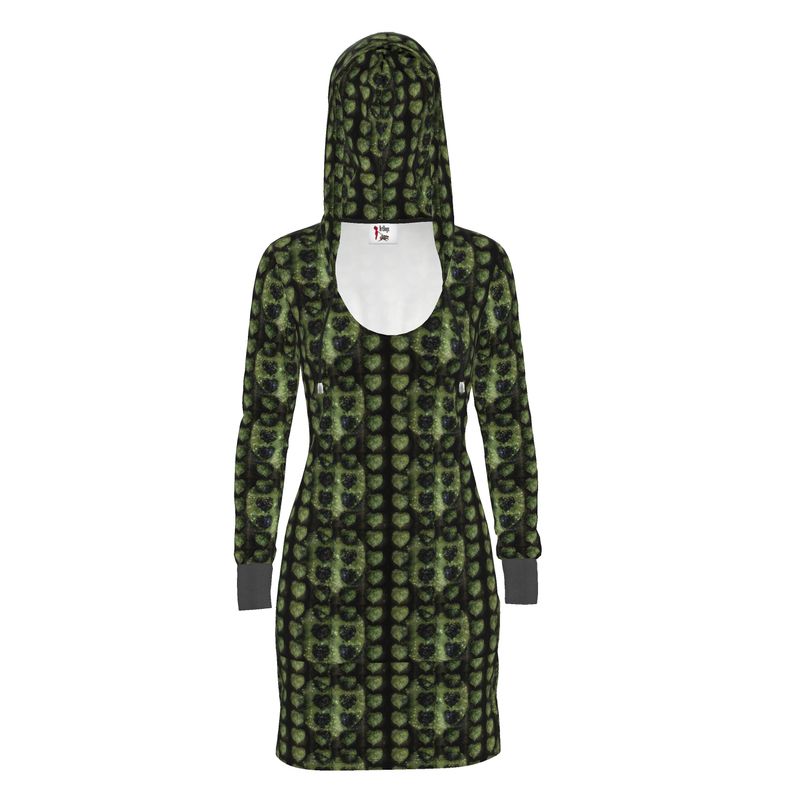 Leaves Above-the-Knee Hoodie Dress