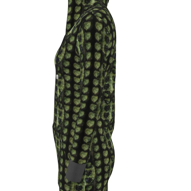 Leaves Above-the-Knee Hoodie Dress