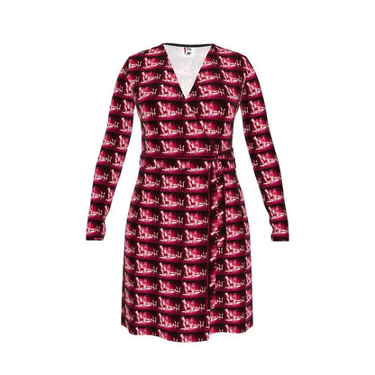 Venery 3 Calf or Below Long Wrap Dress