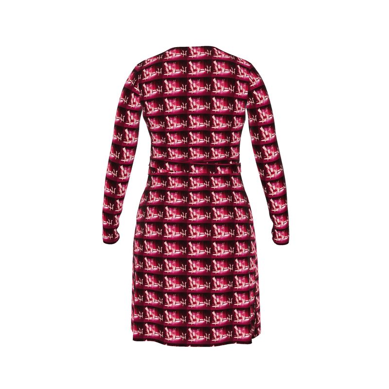 Venery 3 Calf or Below Long Wrap Dress