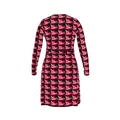 Venery 3 Calf or Below Long Wrap Dress