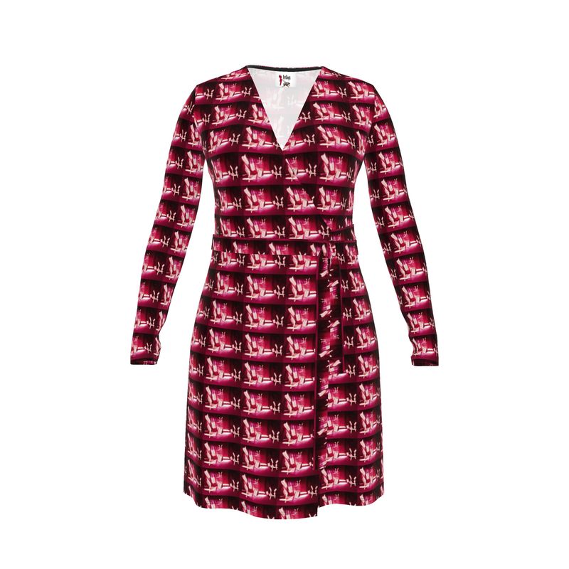 Venery 3 Above-the-Knee short Wrap Dress