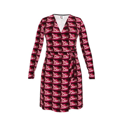 Venery 3 Above-the-Knee short Wrap Dress