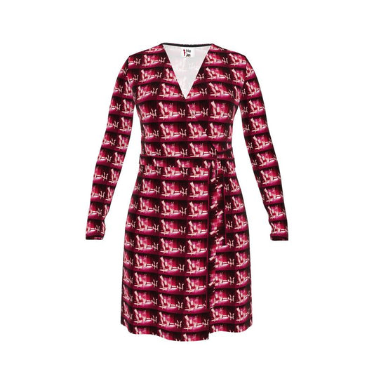 Venery 3 Above-the-Knee short Wrap Dress