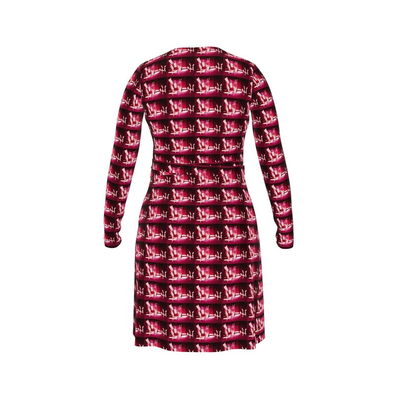 Venery 3 Above-the-Knee short Wrap Dress