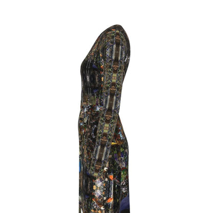 God Log Calf or Below length Long Wrap Dress