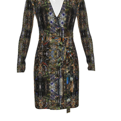 God Log Calf or Below length Long Wrap Dress