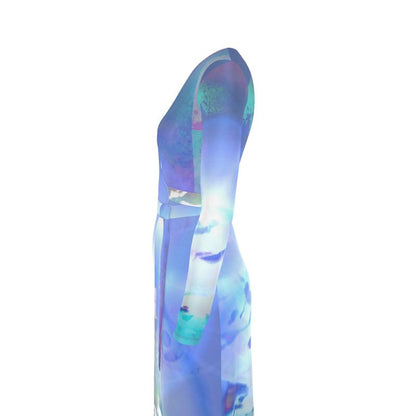 Ethereal Calf or Below length Long Wrap Dress