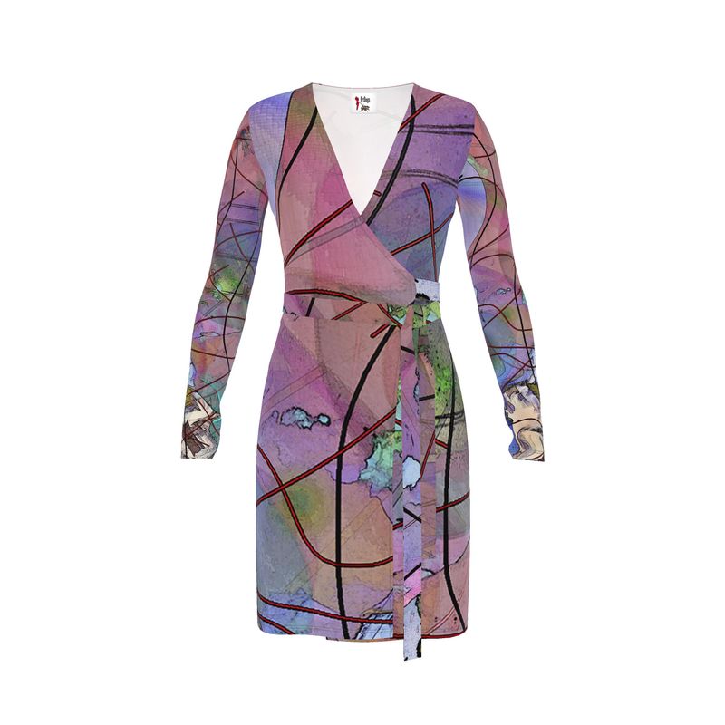 Wishes Calf or Below length Long Wrap Dress