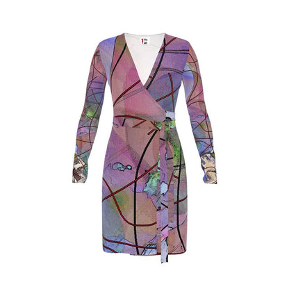 Wishes Calf or Below length Long Wrap Dress