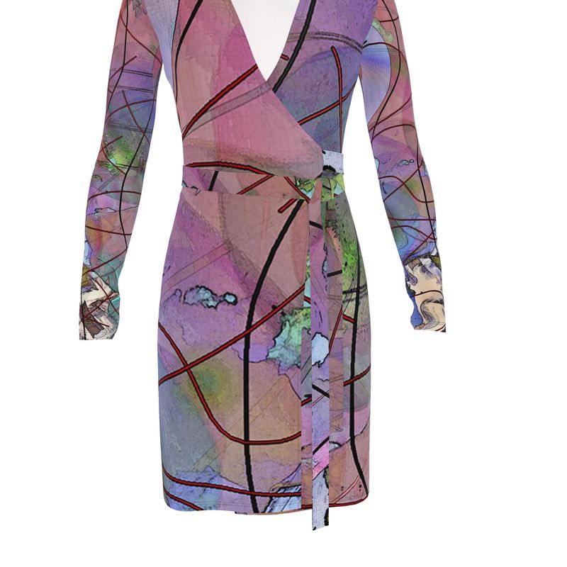 Wishes Calf or Below length Long Wrap Dress