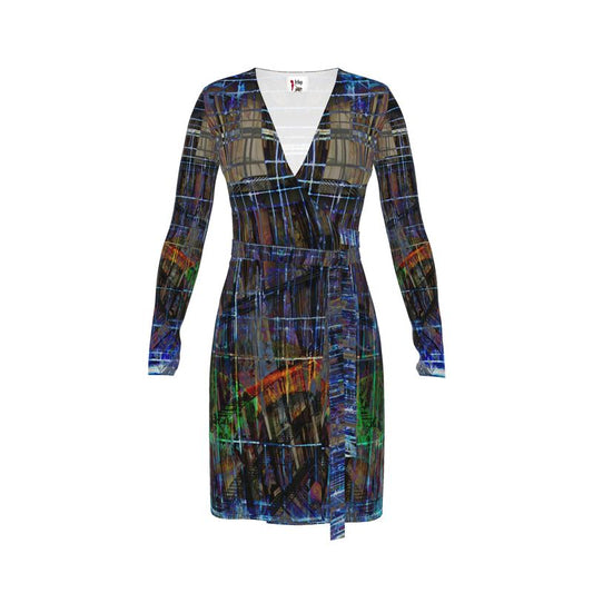 Temple of Time Calf or below -the-knee length Wrap Dress