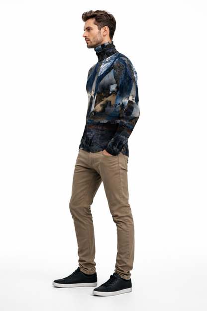 Spirit of Jezebel Mens slim fit roll neck