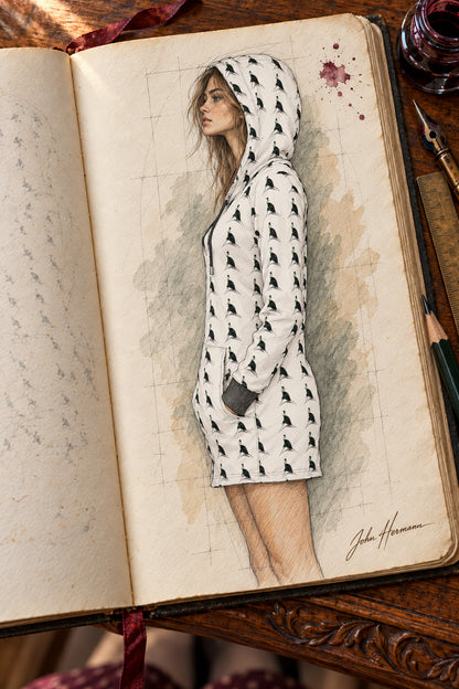 Spirit of the Age Above-the-Knee Hoodie Dress — Handbook — right profile