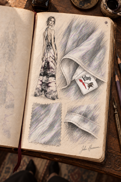 After Life halterneck backless dress Handbook — fabric, hem, and label detail