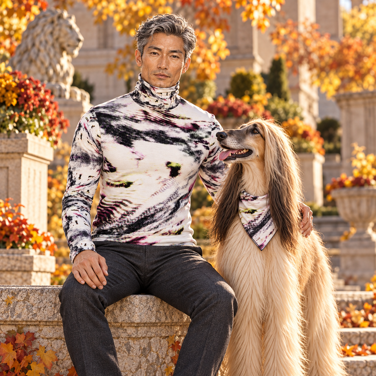 After Life Mens slim fit roll neck