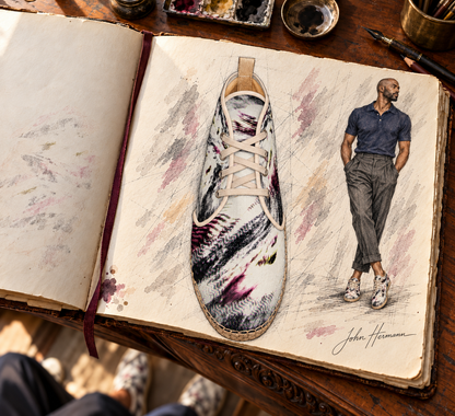 High Top Afterlife Espadrilles — Handbook designer sketchbook — left top