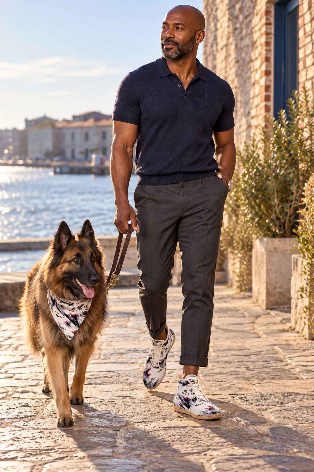 High Top Afterlife Espadrilles — fashion photograph — owner dog