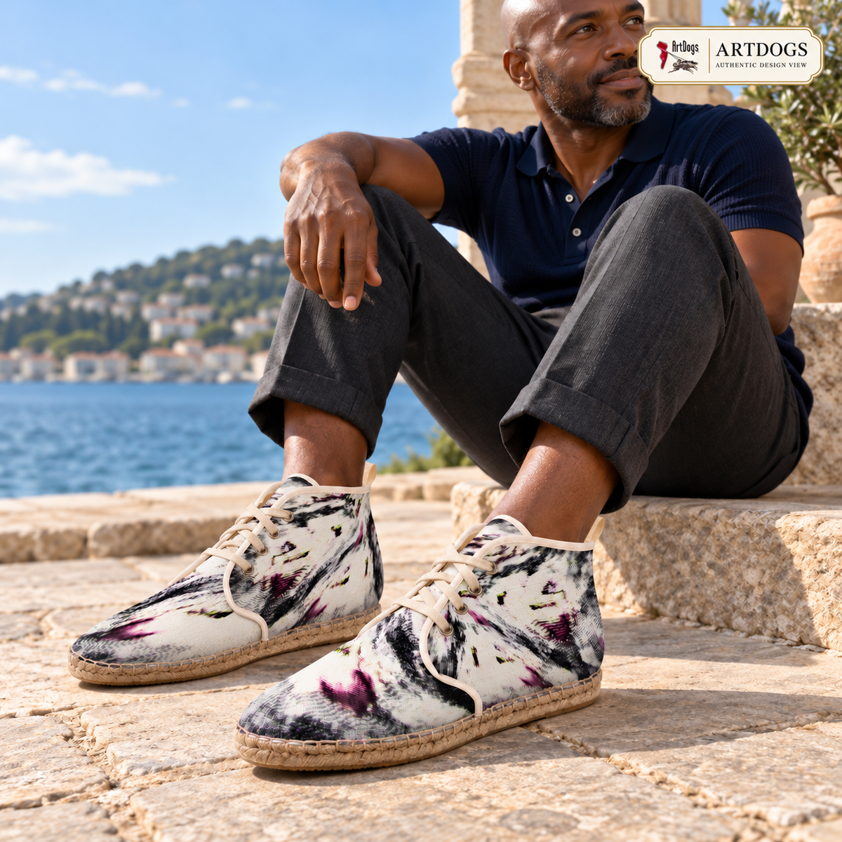 High Top Afterlife Espadrilles — Authentic Design View — pair left