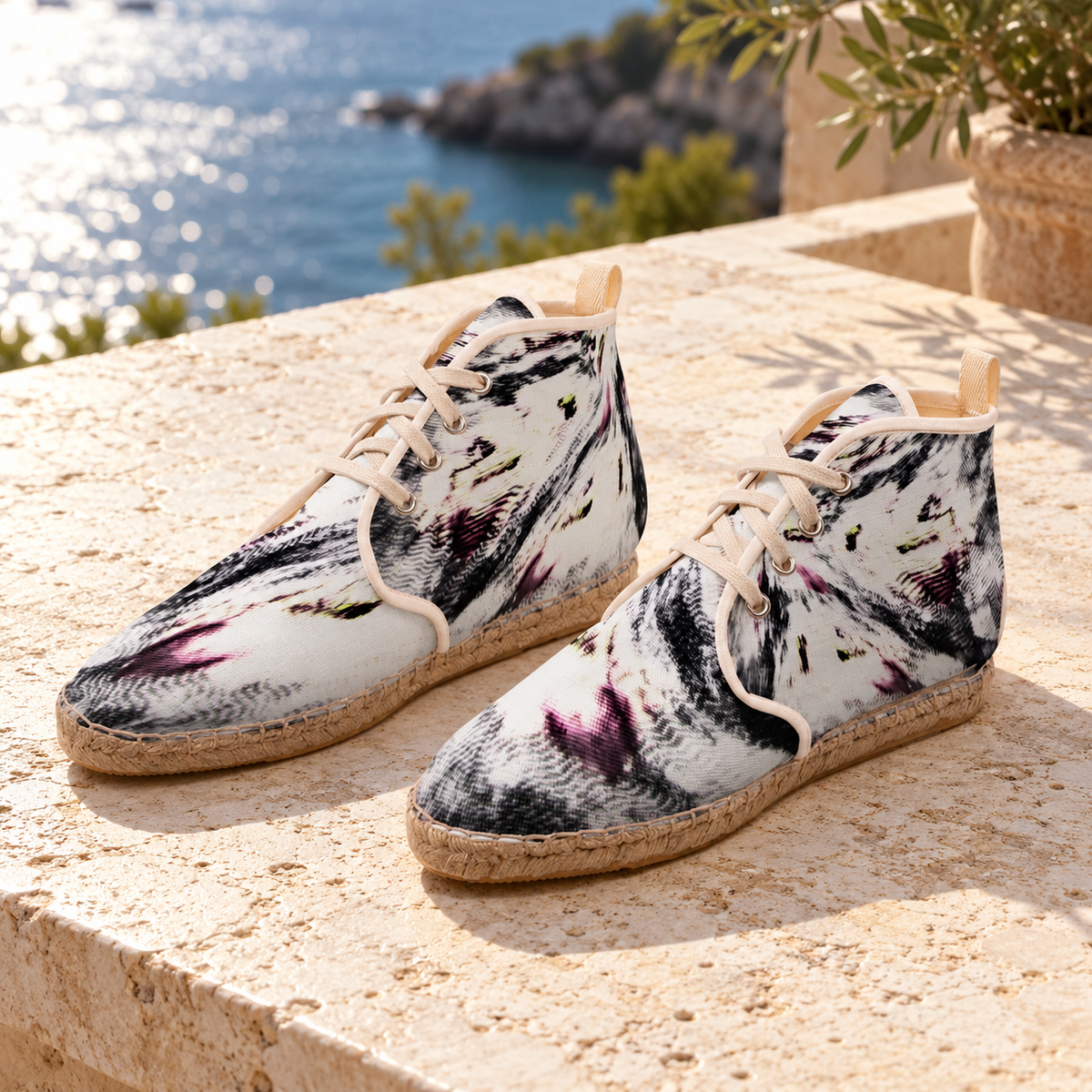 High Top Afterlife Espadrilles — background-enhanced manufacturer view — pair left