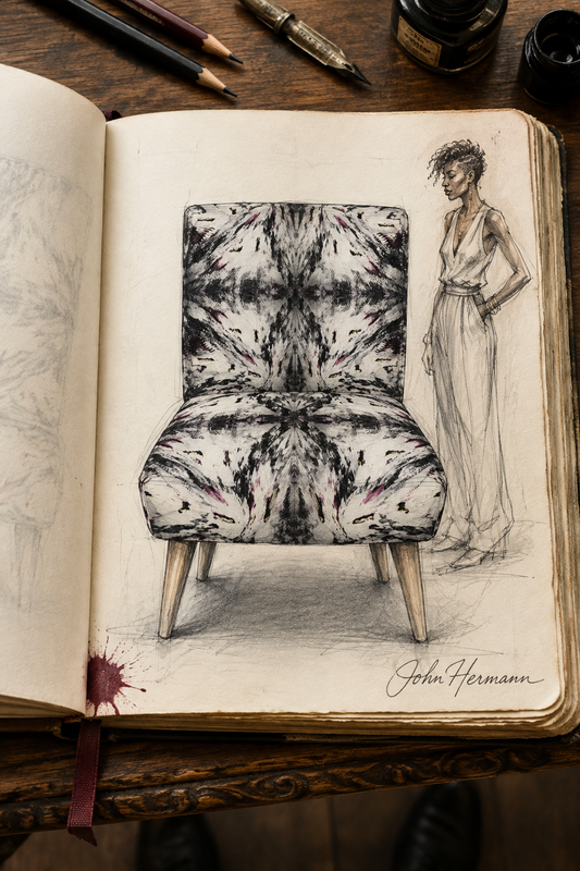 Designer Handbook full front view of Afterlife Occasional Chair