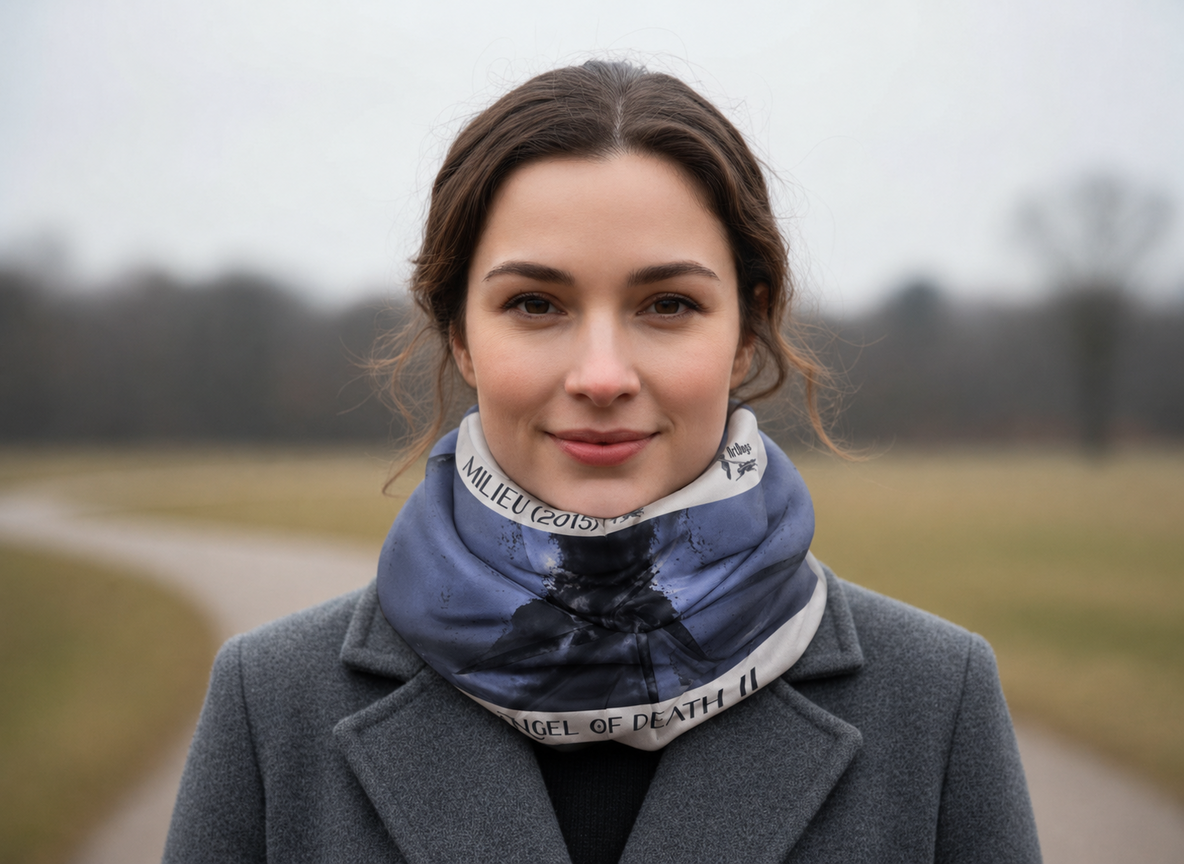 Angel of Death 2 square scarf — corrected model image 03