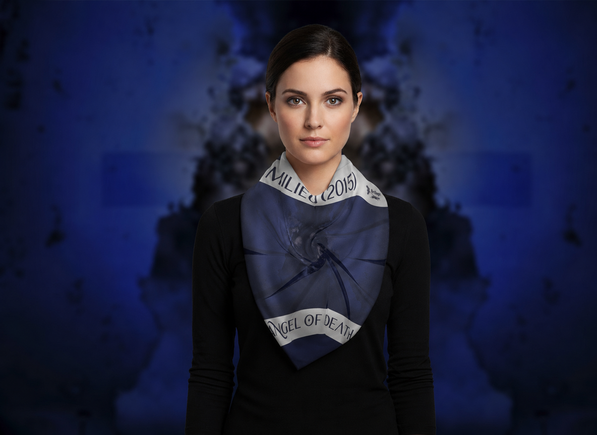 Angel of Death 3 square scarf — corrected model image 01