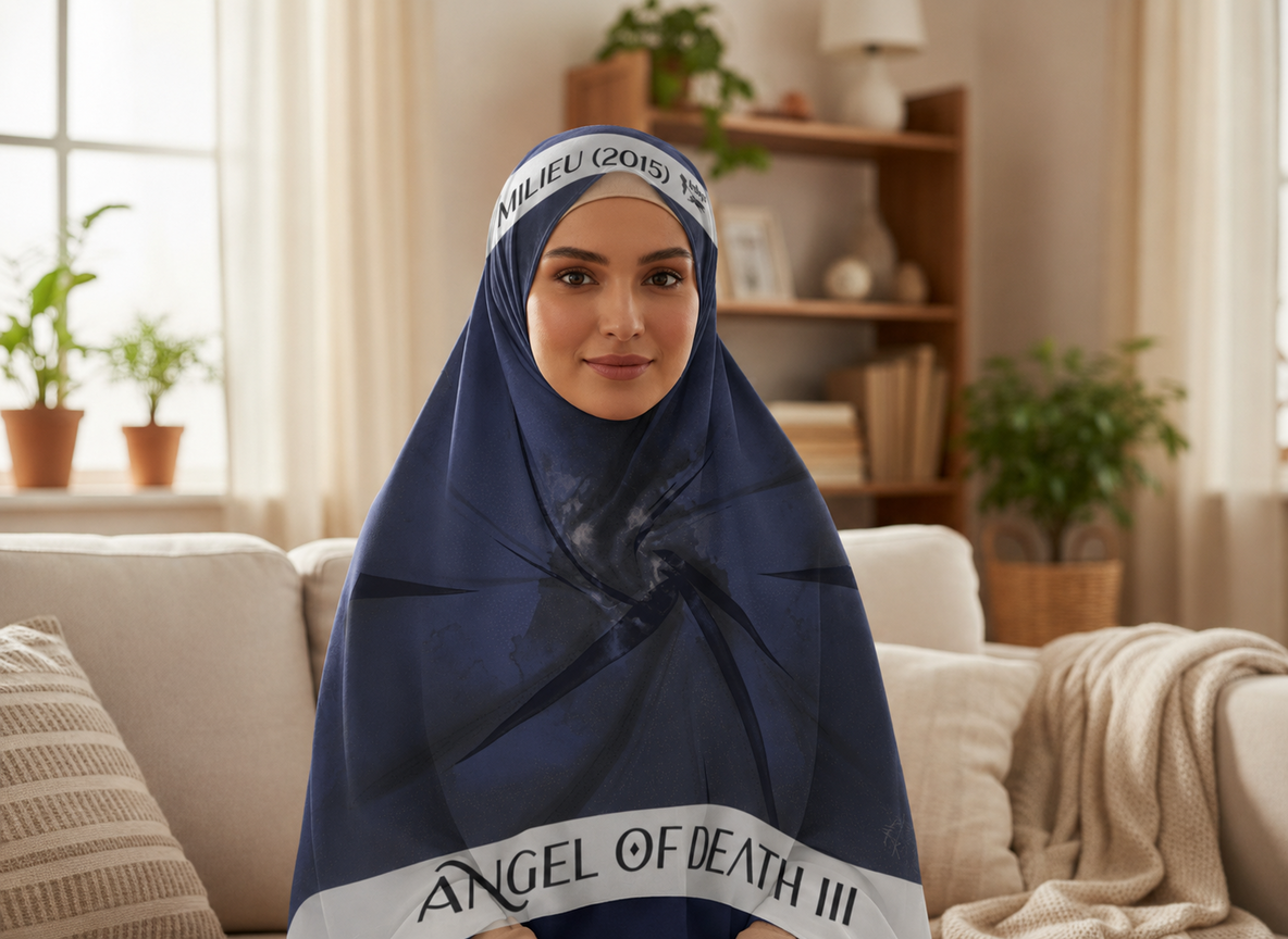 Angel of Death 3 square scarf — corrected model image 11