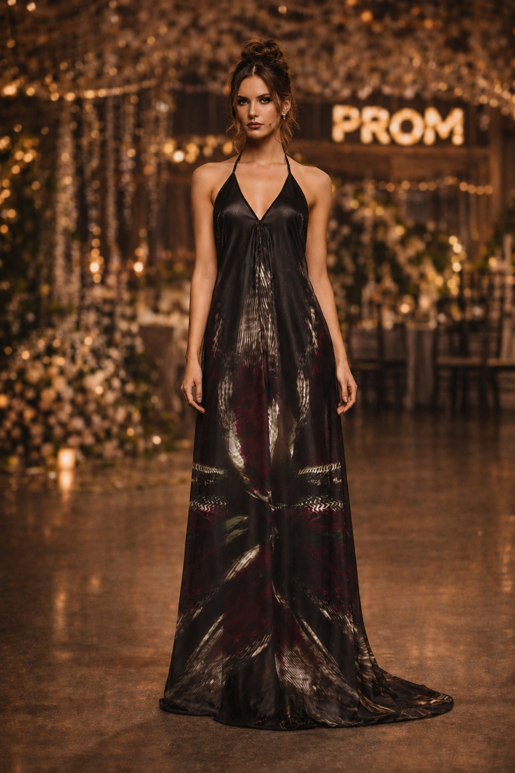 Beauty Behind The Veil Halterneck backless dress