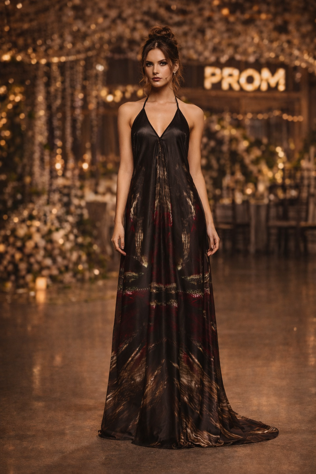 Beauty Behind The Veil Halterneck backless dress